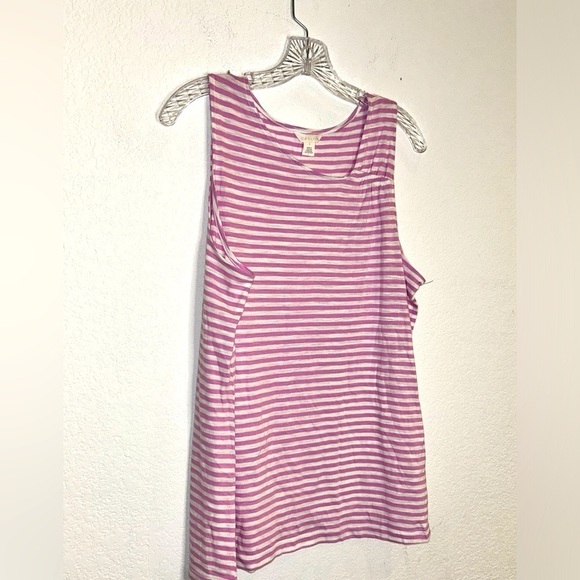 Caslon Striped Tank Top Size Large - Picture 2 of 5